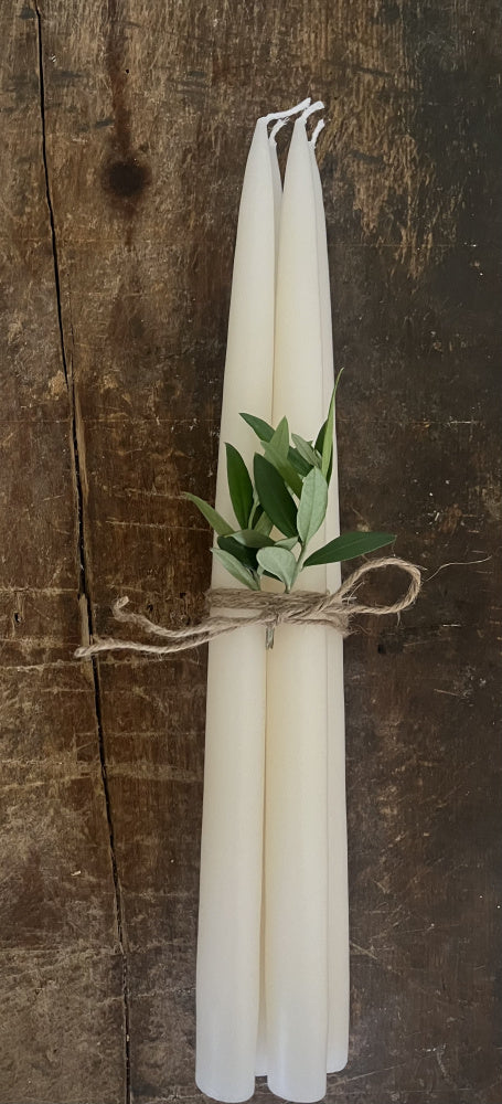 Kronelys 35 cm, 4 pk - Off-white