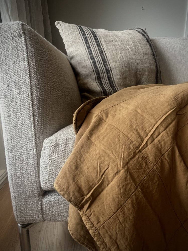 "Vintage" quiltet teppe - clay 130x180 cm