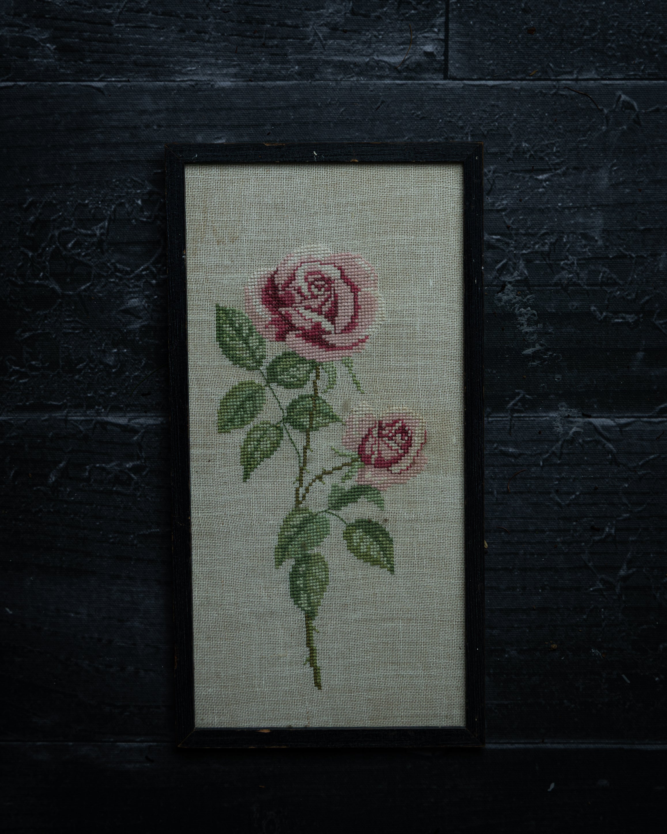 Brodert blomsterbilde