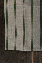 Stripet kjøkkenhåndkle - grønn/natur