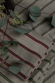 Linåker løper 44x140 cm - Natur og rød