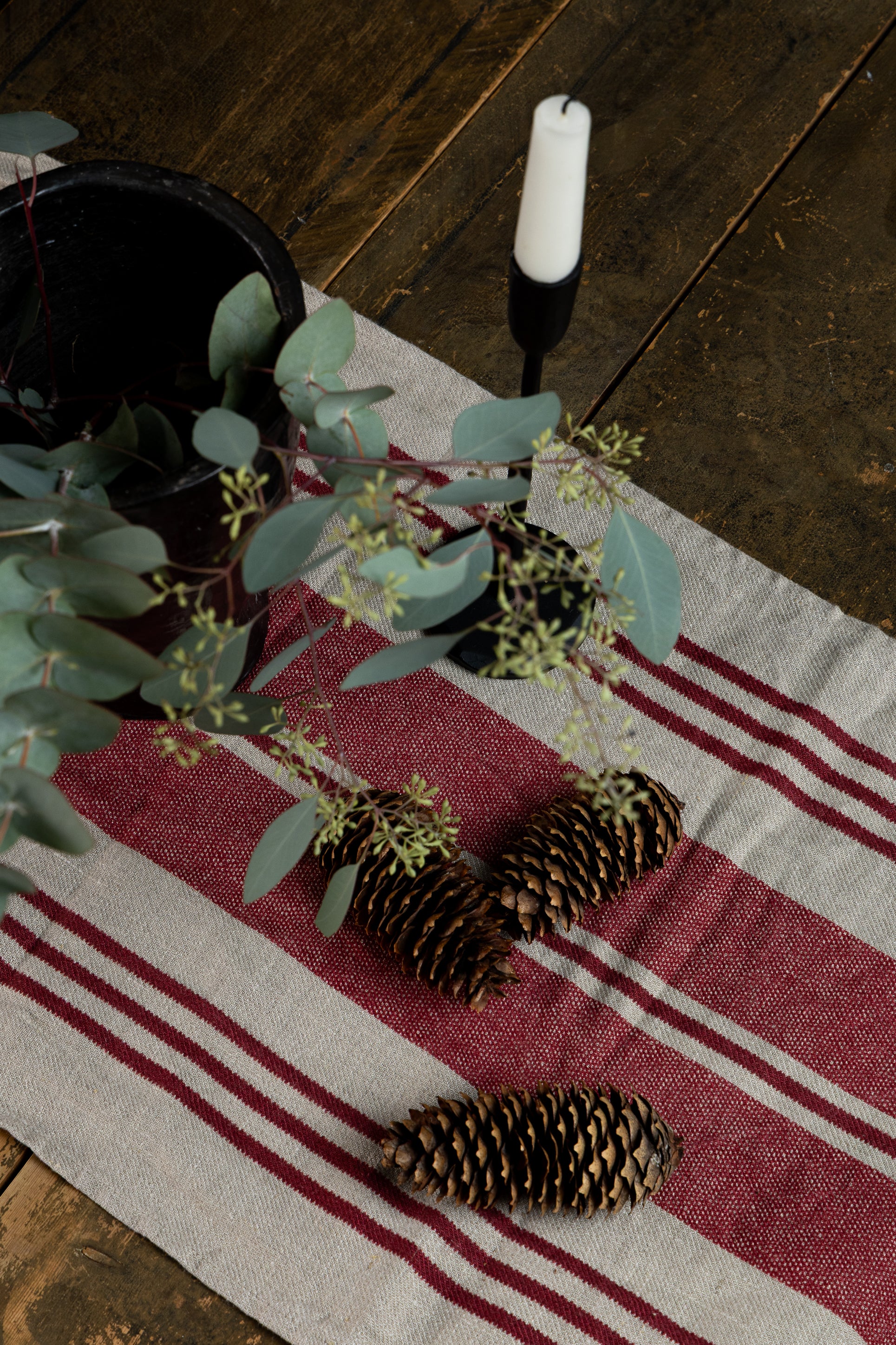 Løper rød og natur 45x250cm