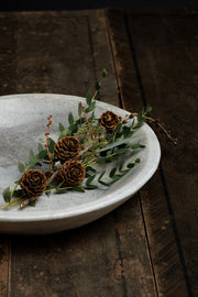 Stort rundt marmorfat