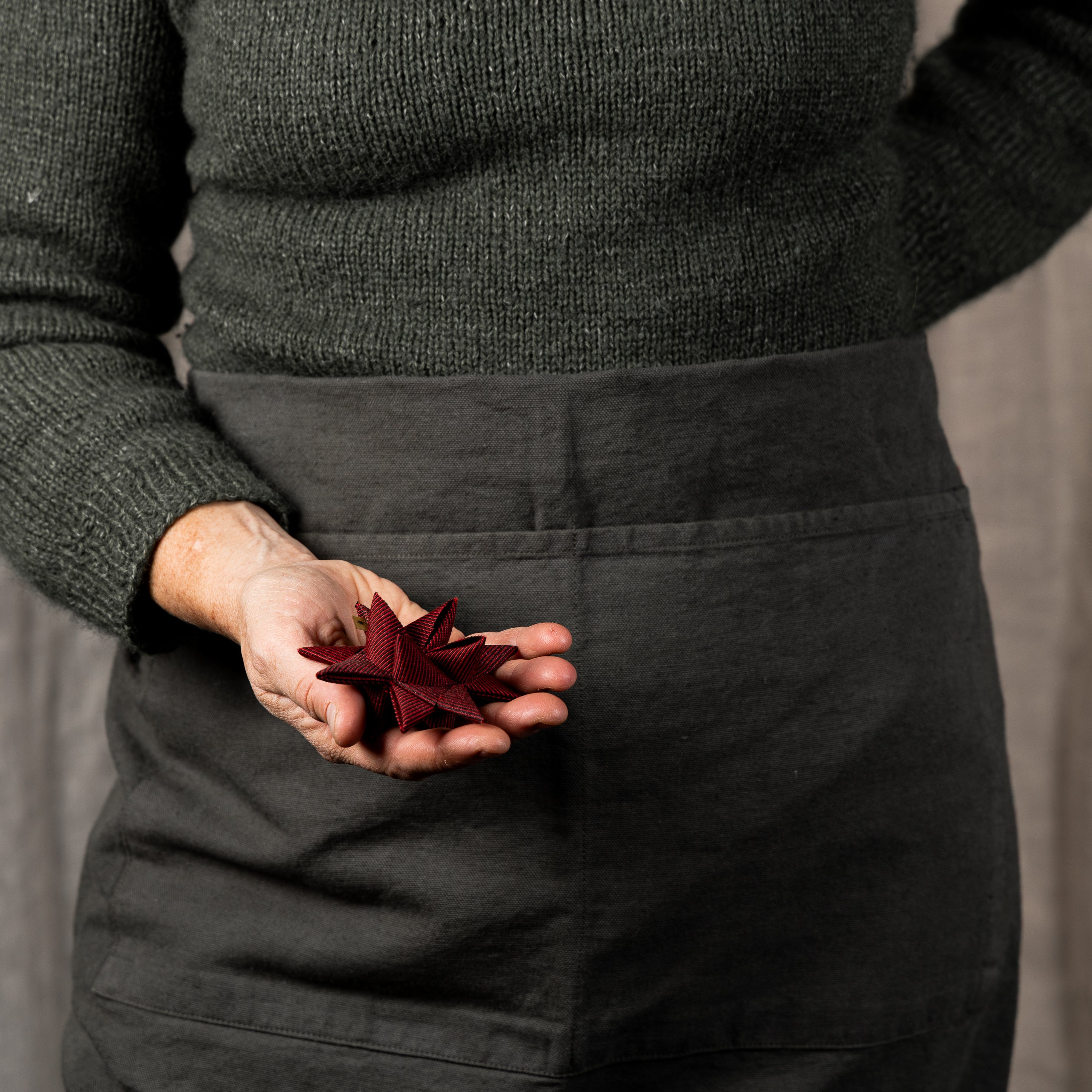 Julestjerne XS - Tweed Rojo