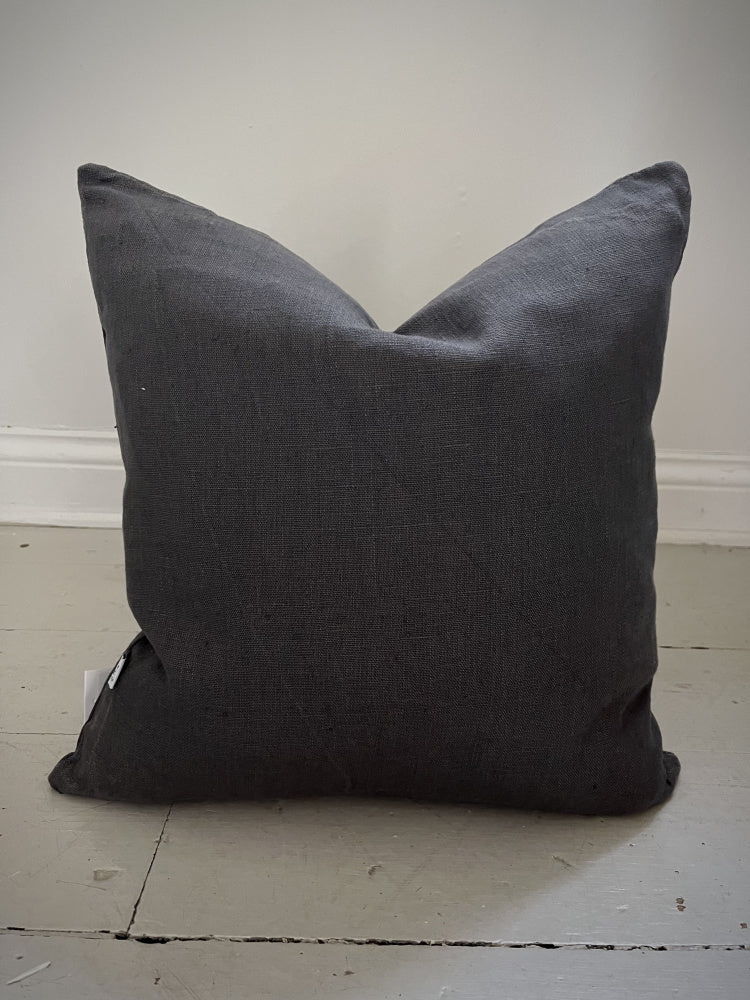 Putetrekk lin 45x45 cm - grå