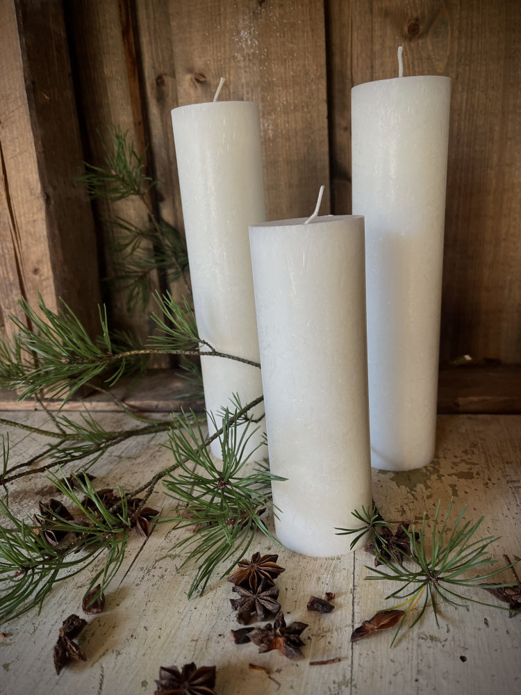 Miljøvennlig kubbelys 6x25 cm, White