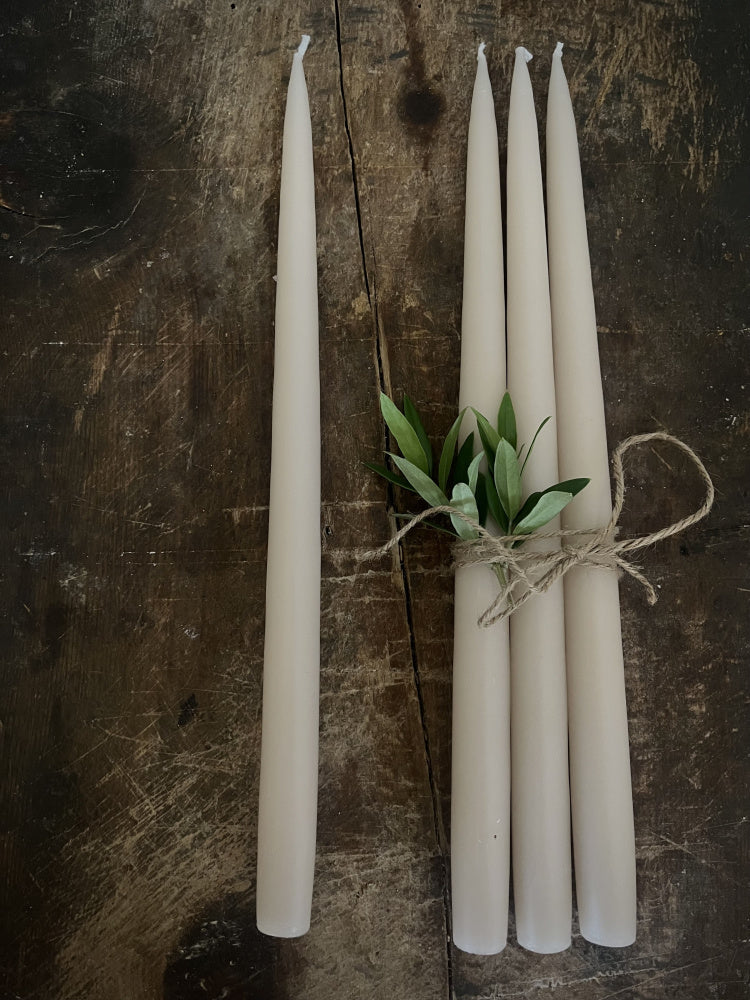 Kronelys 35 cm, 4 pk - Nude