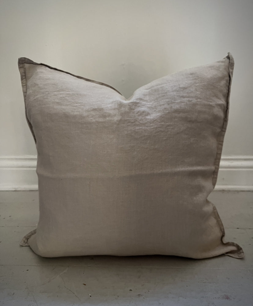 Putetrekk i lin 45x45 cm - beige