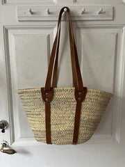 Stråveske med skulderrem