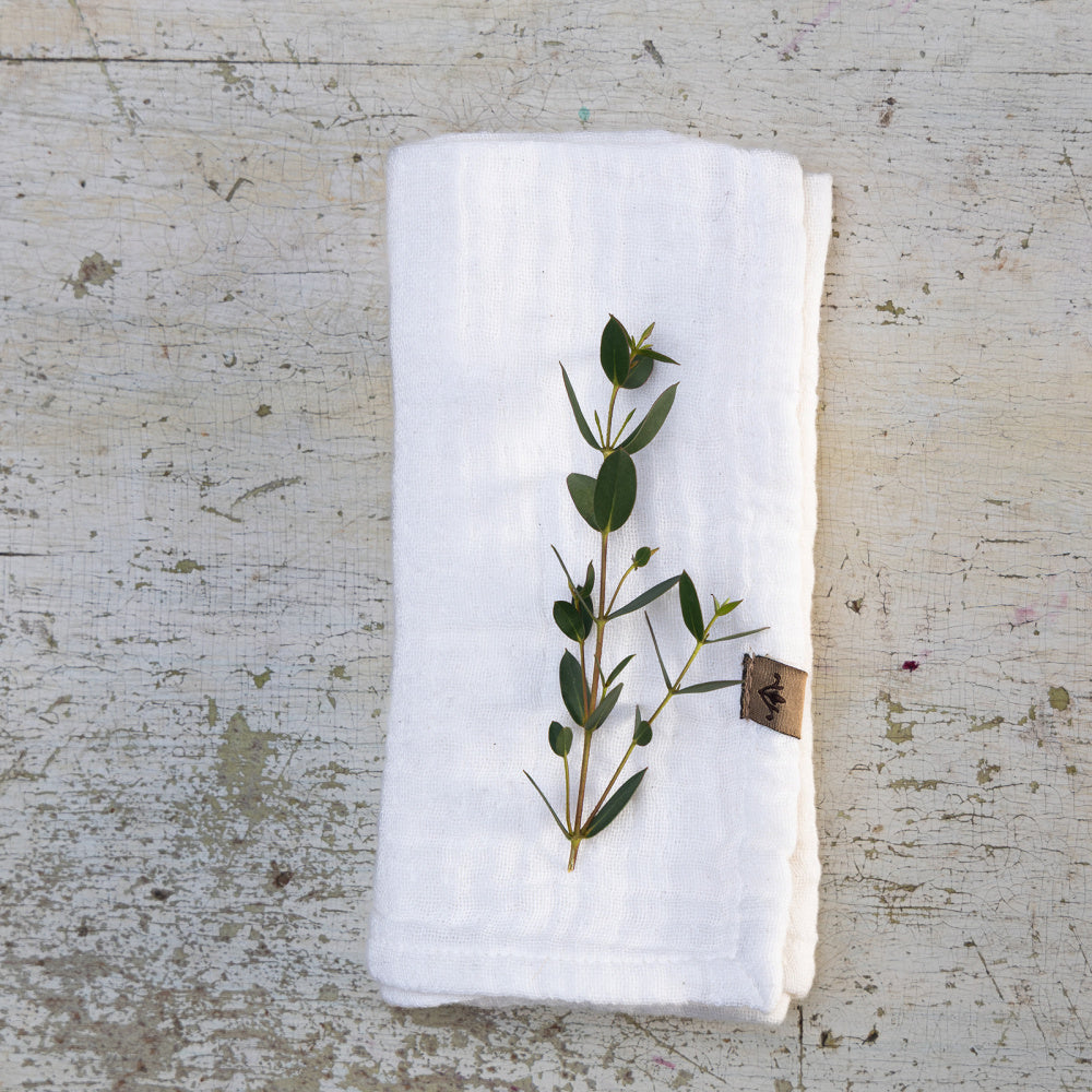 Tøyserviett 4 pk, elfenben