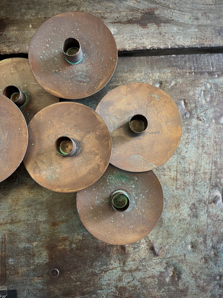 Kobberfarget lysestake - str L