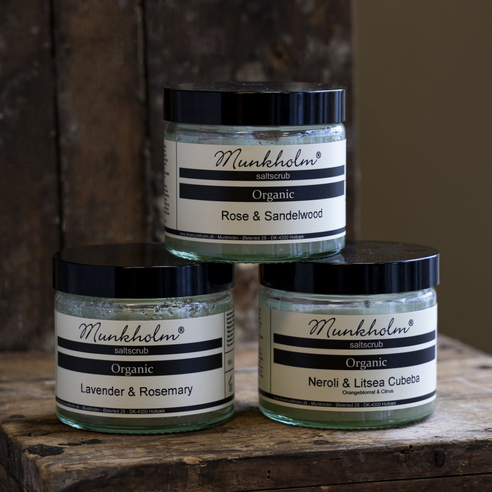 Organisk saltscrub - Rose & Sandelwood