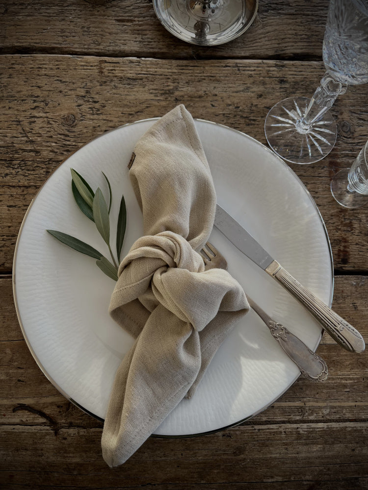 Tøyserviett 4 pk - Beige