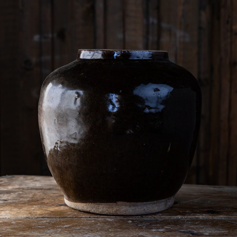 Brun vintage krukke #23