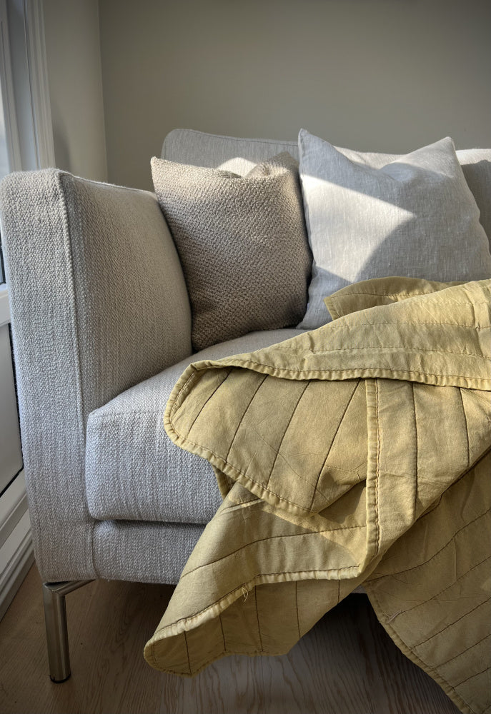 Pledd 130x180 cm - gult