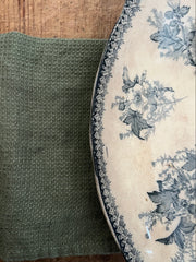 Kjøkkenklut i slitesterk vevd lin - Olivengrønn