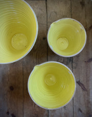 Keramikkskål str L, gul