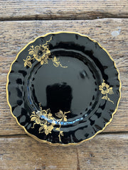 Asjett 18 cm - sort og gull