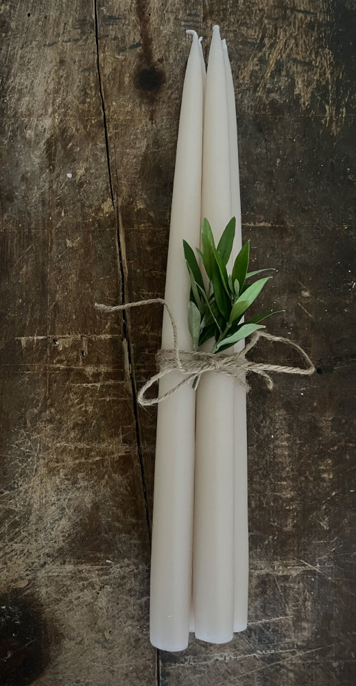 Kronelys 35 cm, 4 pk - Nude