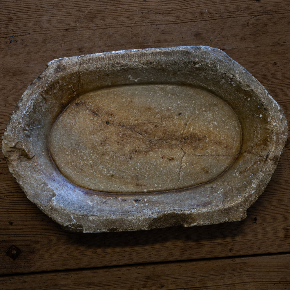 Vintage stort marmorfat #9