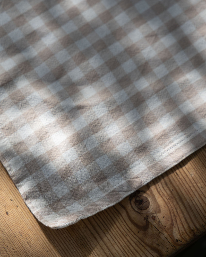 Kjøkkenhåndkle rutete gammelrosa og hvit