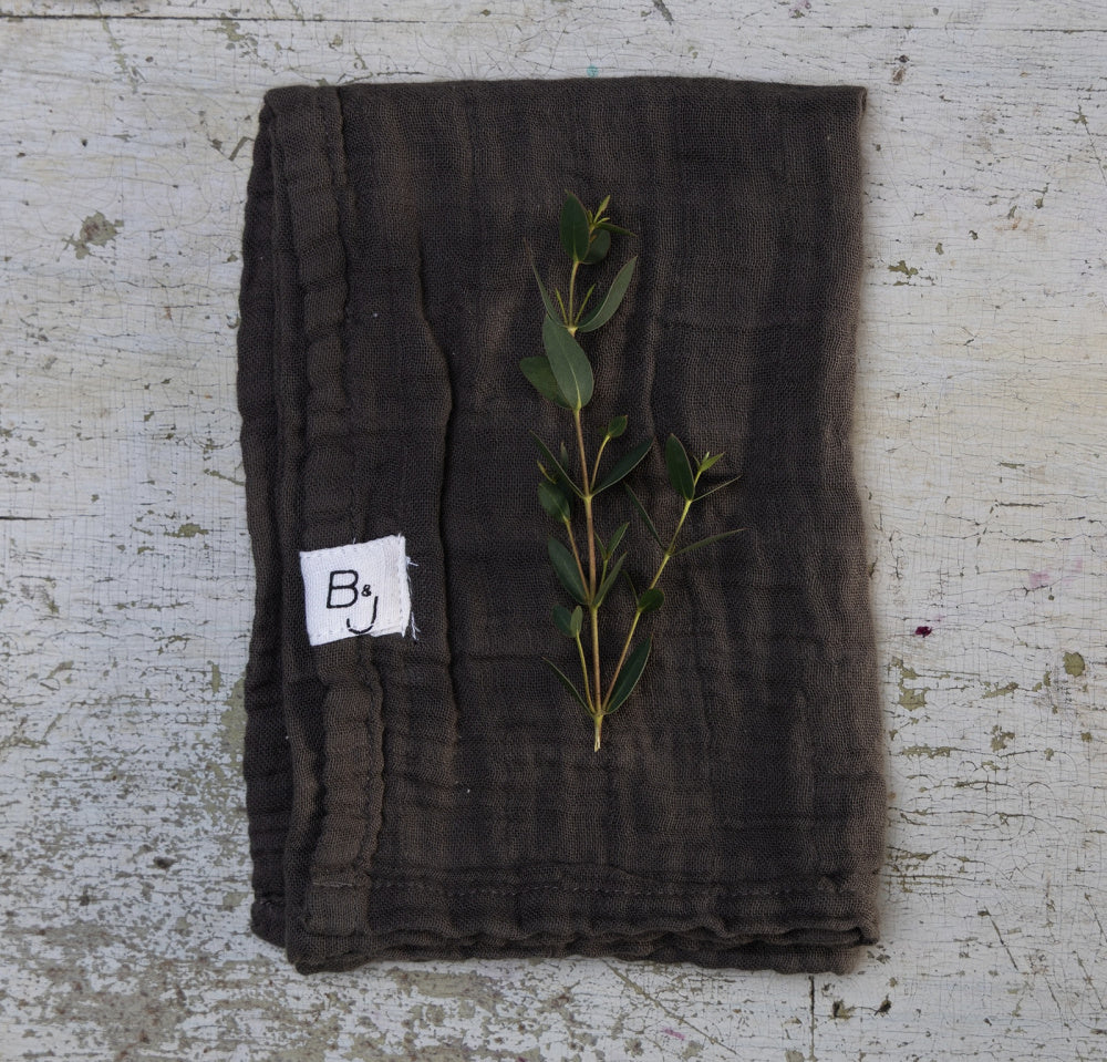 Tøyserviett 4 pk mørkebrun