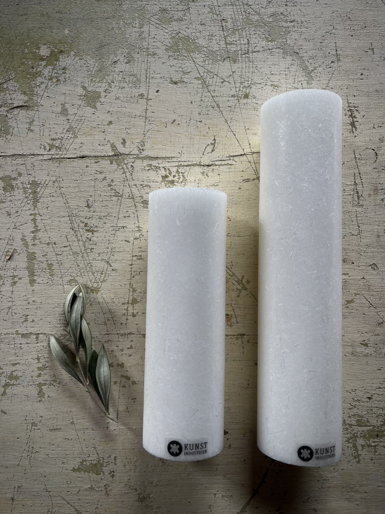 Miljøvennlig kubbelys 6x25 cm - White