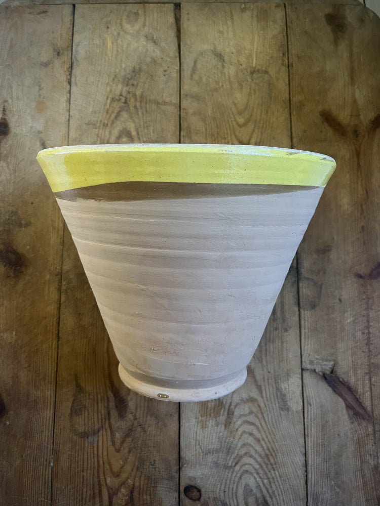 Keramikkskål Str L - gul