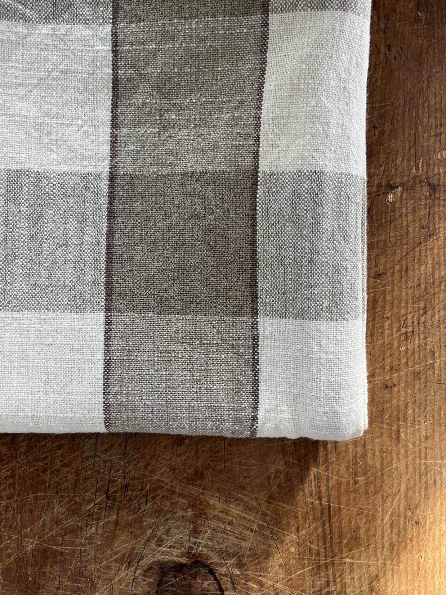 Kjøkkenhåndkle 50x70 cm - rutete grågrønt