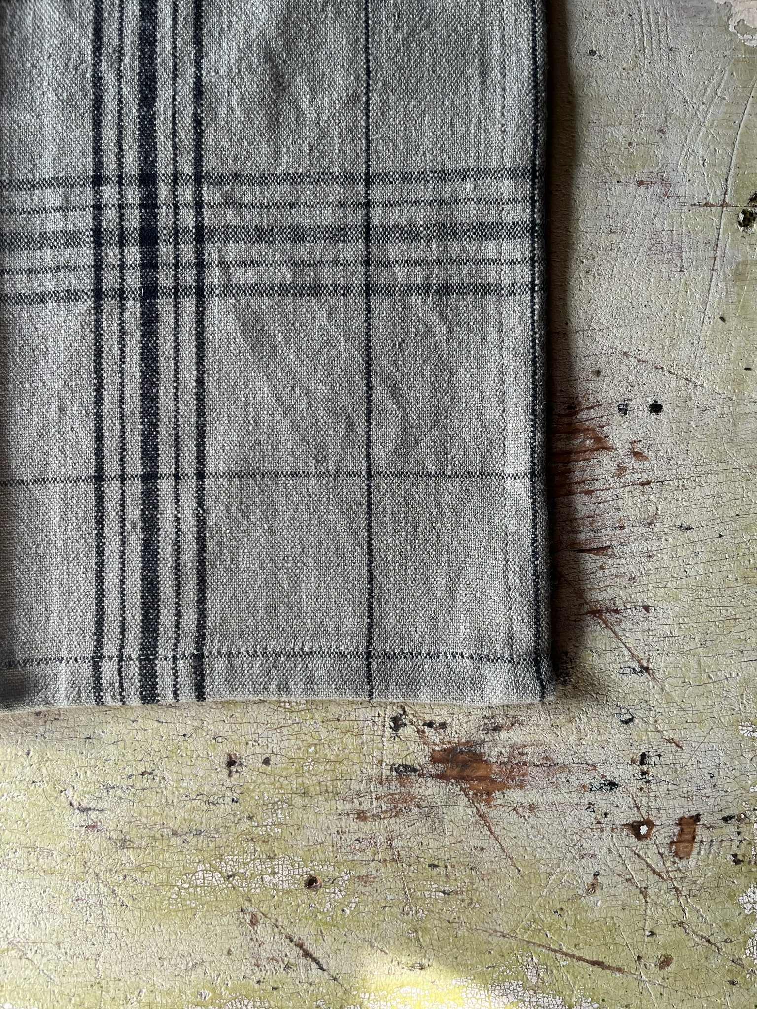 Kjøkkenhåndkle - oliven og sort 50x70cm