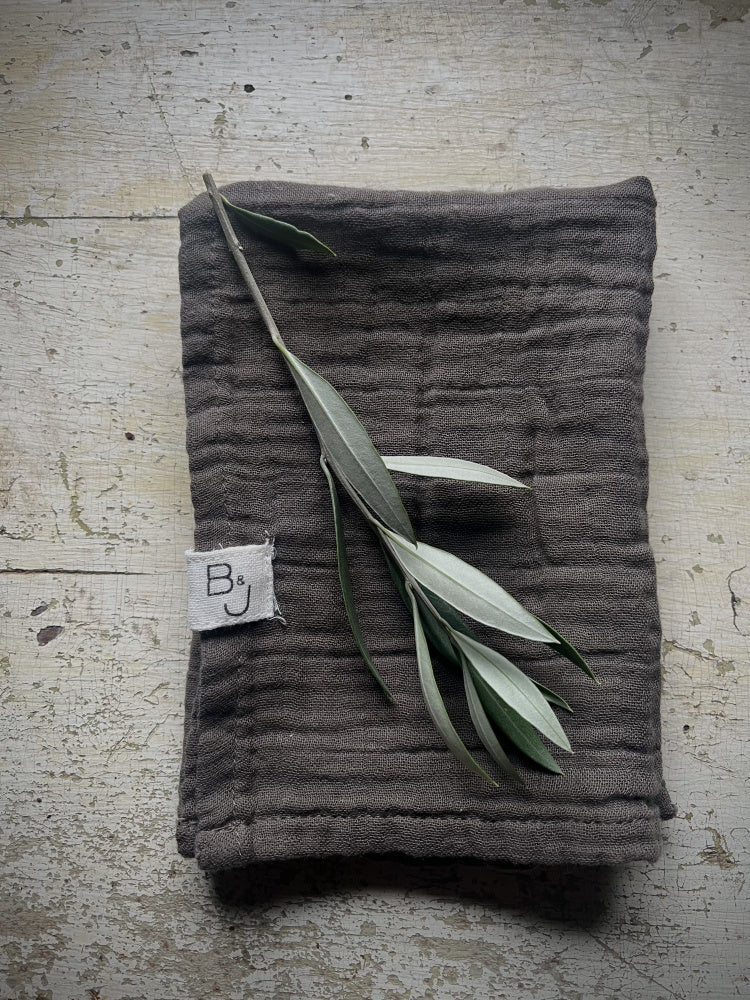 Tøyserviett 4 pk mørkebrun