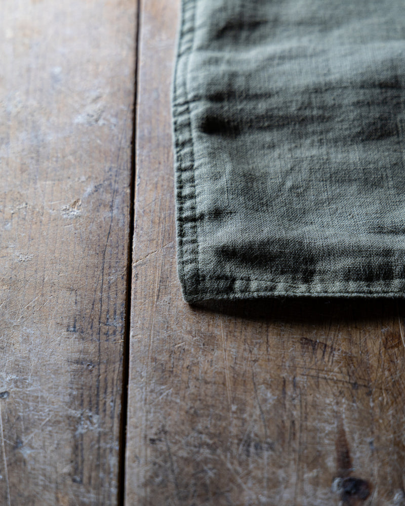 Putetrekk i lin varm grønn 45x45 cm