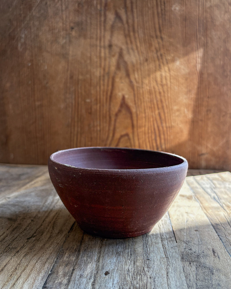 Keramikkskål mellomstor brun