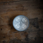 Håndmalt skål grå 19 cm