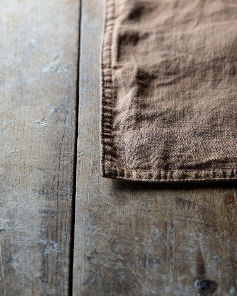 Putetrekk i lin varm brun, 45x45cm