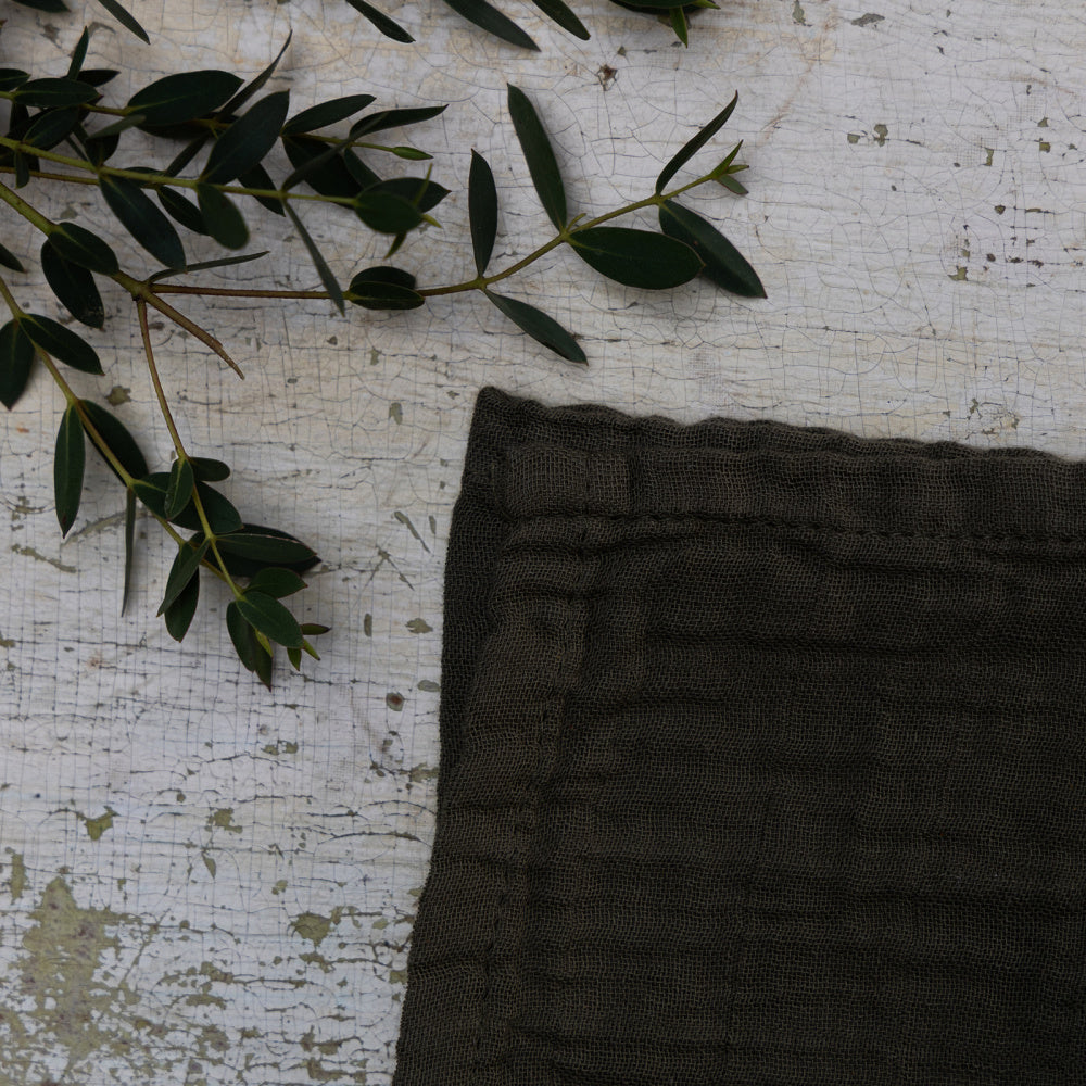 Tøyserviett 4 pk - Mørkegrønn