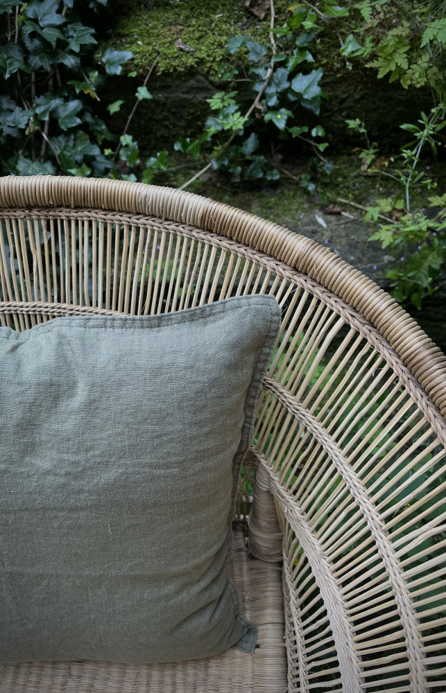 Putetrekk i varm grønn - 45x45cm