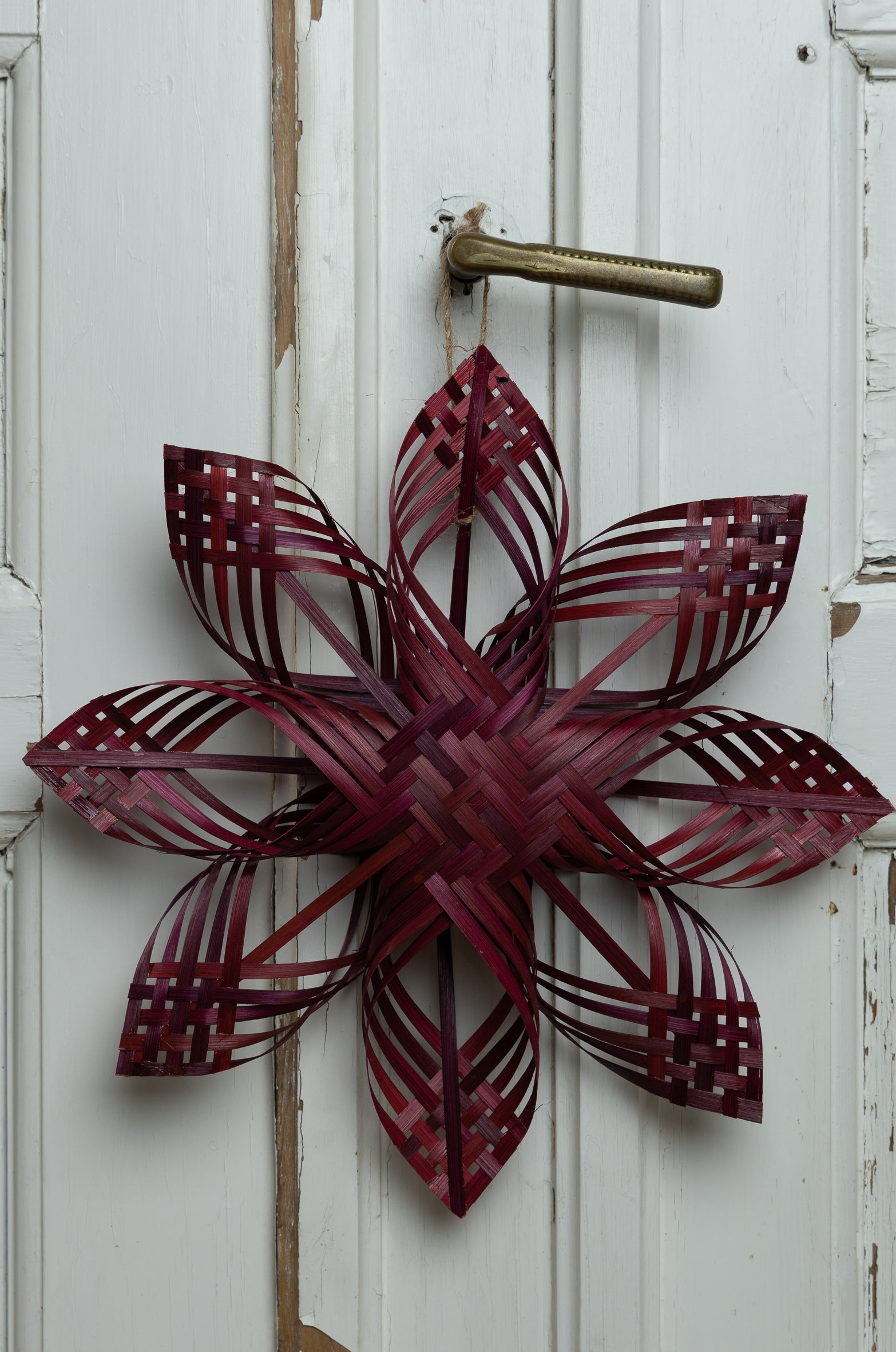 Julestjerne bambus bordeaux