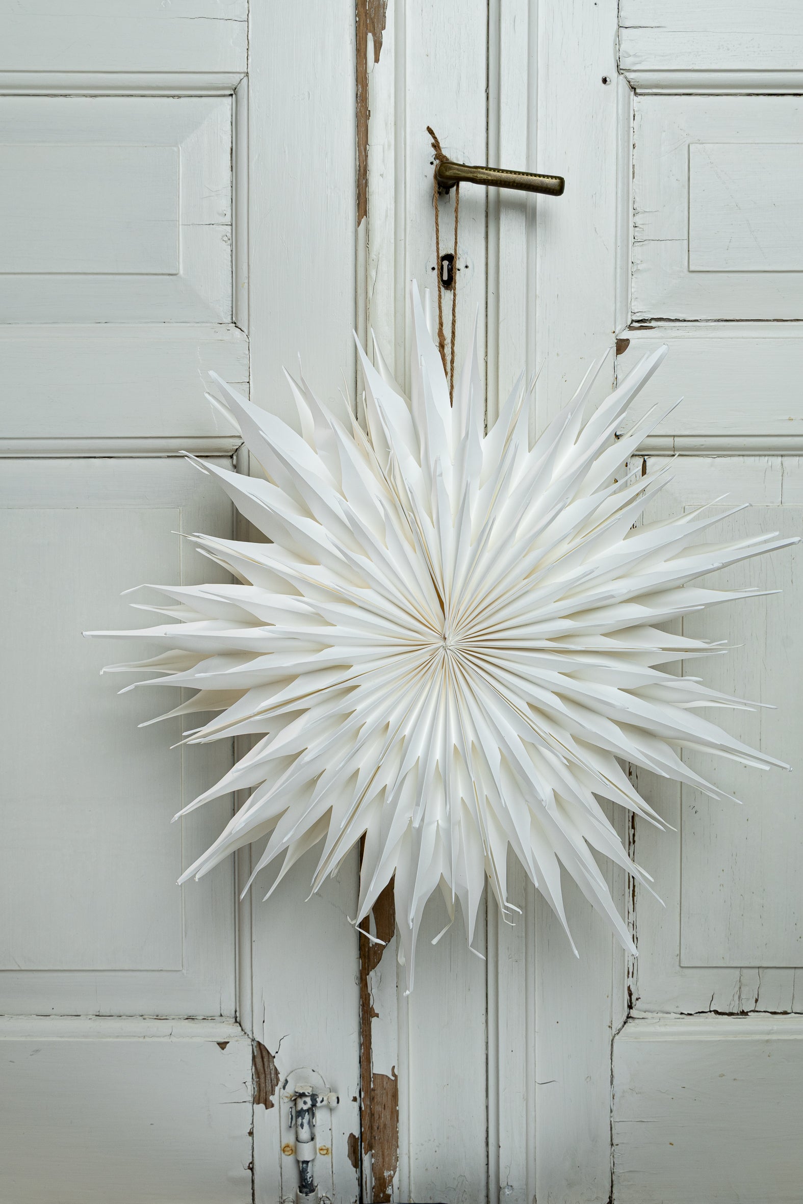 Julestjerne papir hvit