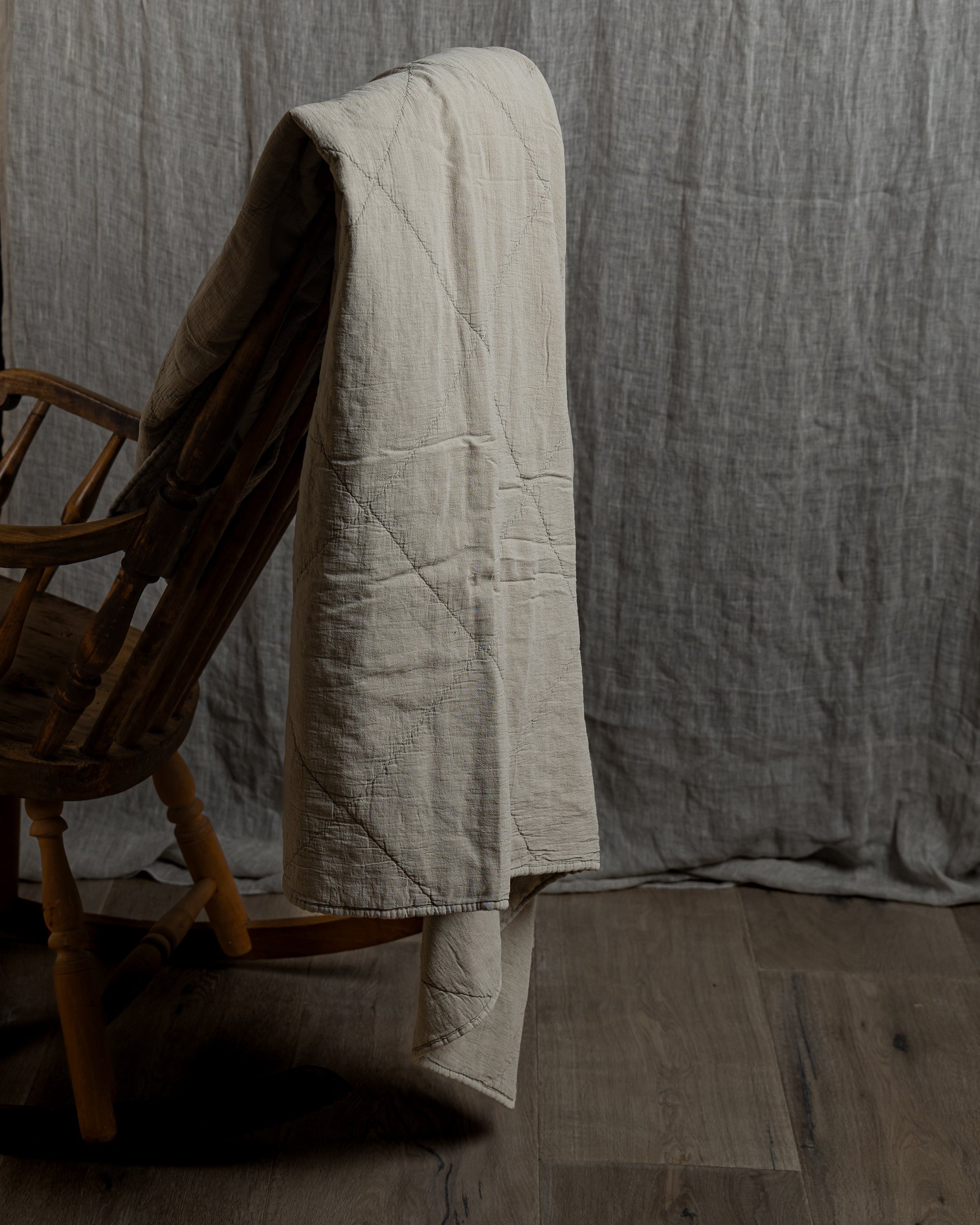 Støvete pledd 140x200 cm - linfarge