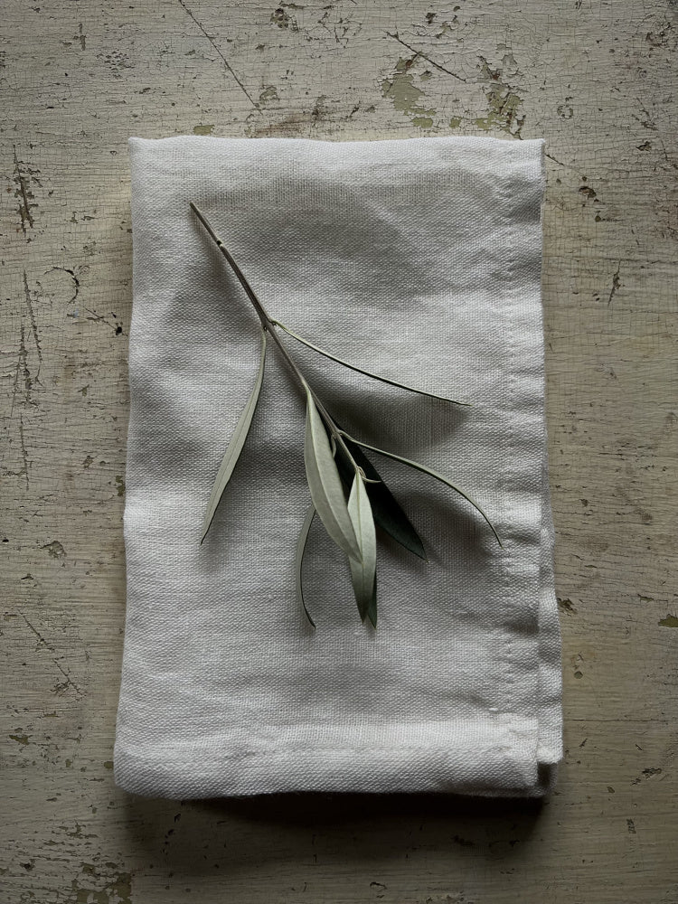 Linserviett 4 pk - Hvit