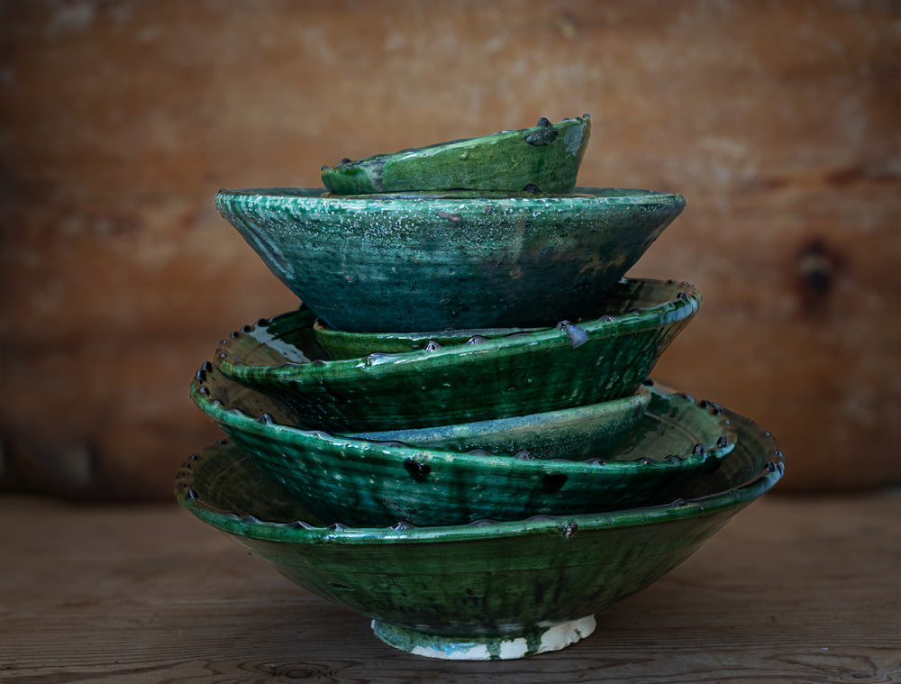 Tamegrout skål str L - grønn