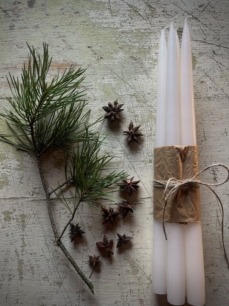 Kronelys  4 pk - Off-white, 35 cm