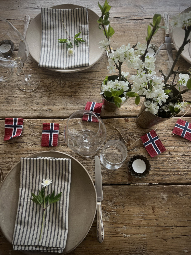 Tøyserviett 4 pk - Striper