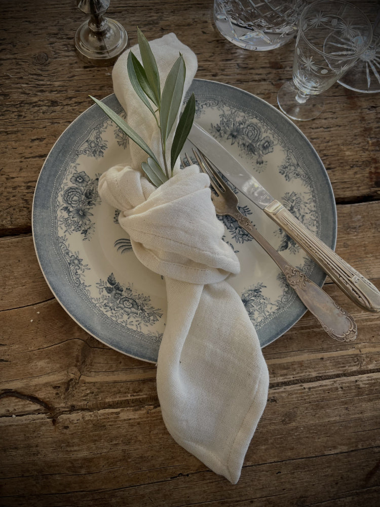 Tøyserviett 4 pk - Elfenben