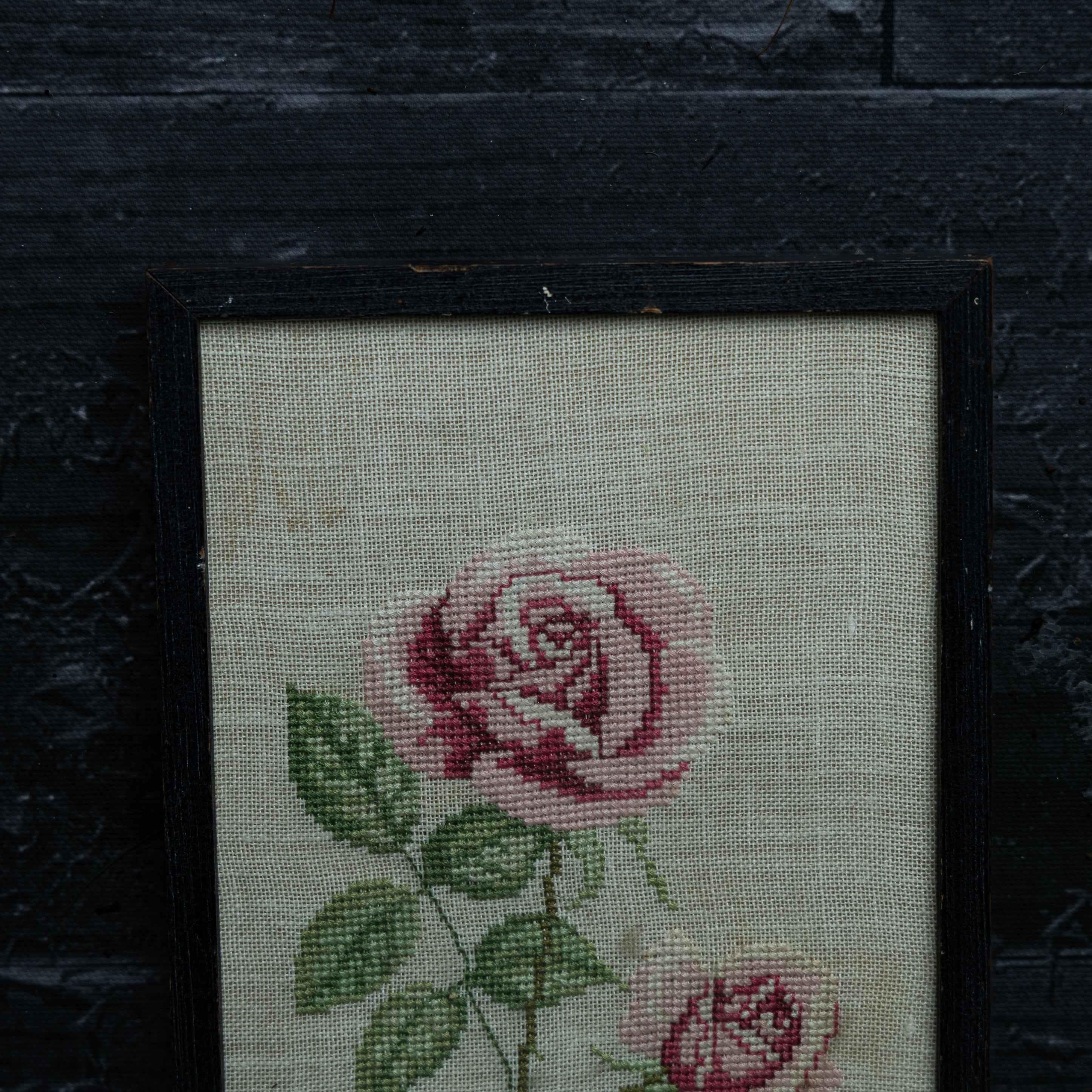 Brodert blomsterbilde