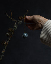 Julekule blå og sølv str S