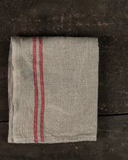 Kjøkkenhåndkle - natur og rødt 52x70 cm