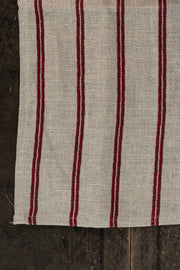 Stripet kjøkkenhåndkle - rød/natur