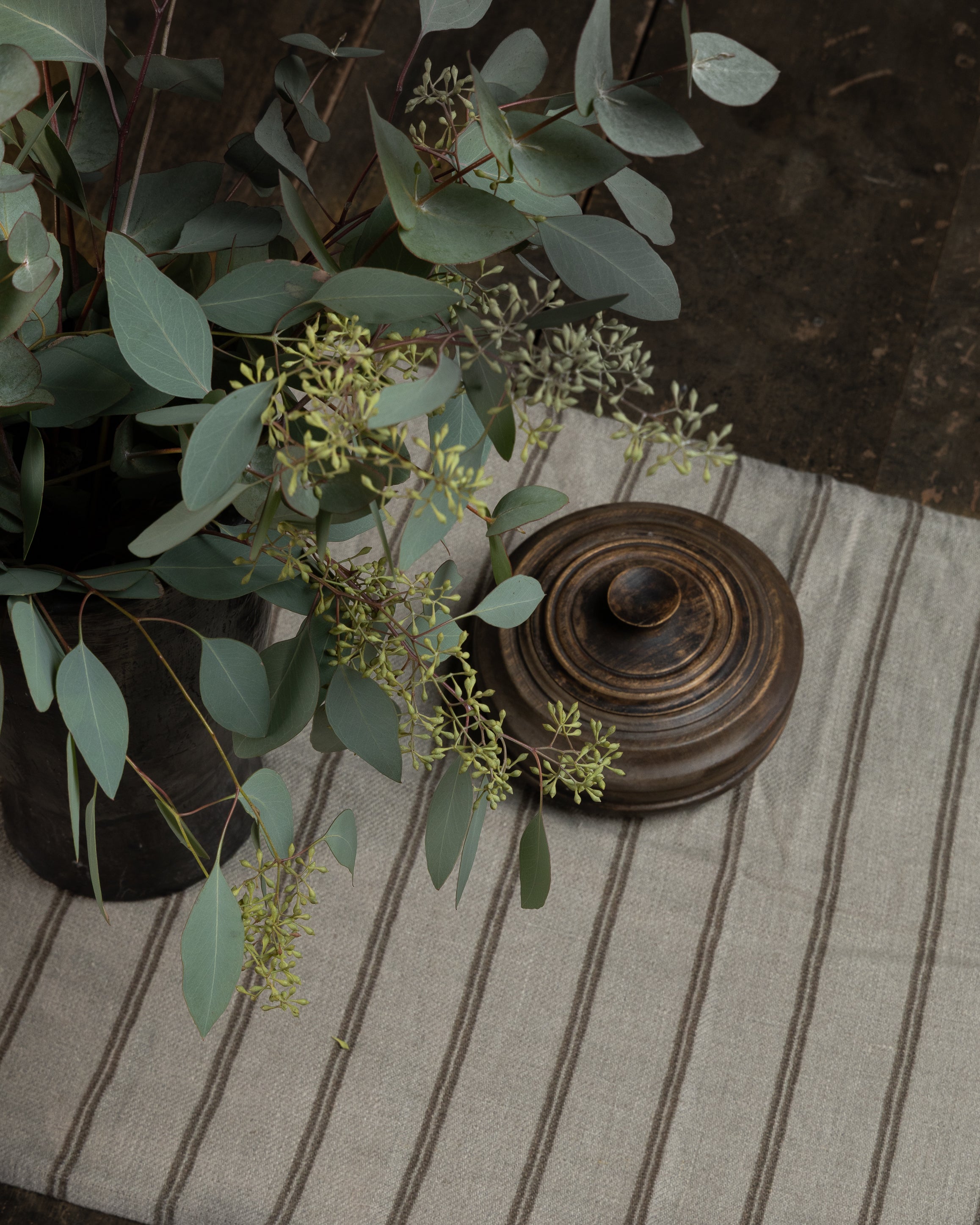 Linåker løper 44x140 cm - Natur og brun